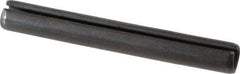 Made in USA - 3/8" Diam x 3" Long Slotted Spring Pin - Grade 1070-1090 Alloy Steel, Black Oxide Finish - Apex Tool & Supply