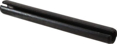 Made in USA - 3/8" Diam x 3-1/4" Long Slotted Spring Pin - Grade 1070-1090 Alloy Steel, Black Oxide Finish - Apex Tool & Supply