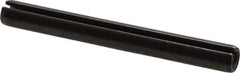 Made in USA - 3/8" Diam x 3-1/2" Long Slotted Spring Pin - Grade 1070-1090 Alloy Steel, Black Oxide Finish - Apex Tool & Supply