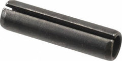 Made in USA - 7/16" Diam x 1-3/4" Long Slotted Spring Pin - Grade 1070-1090 Alloy Steel, Black Oxide Finish - Apex Tool & Supply
