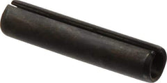 Made in USA - 7/16" Diam x 2" Long Slotted Spring Pin - Grade 1070-1090 Alloy Steel, Black Oxide Finish - Apex Tool & Supply