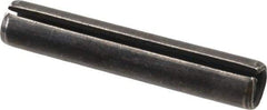 Made in USA - 7/16" Diam x 2-1/2" Long Slotted Spring Pin - Grade 1070-1090 Alloy Steel, Black Oxide Finish - Apex Tool & Supply