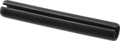 Made in USA - 7/16" Diam x 3" Long Slotted Spring Pin - Grade 1070-1090 Alloy Steel, Black Oxide Finish - Apex Tool & Supply
