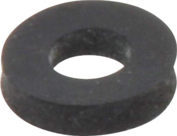 Made in USA - #10 Screw, Grade 60 Neoprene Standard Flat Washer - 0.17" ID x 3/8" OD, 0.108" Thick, Plain Finish - Apex Tool & Supply