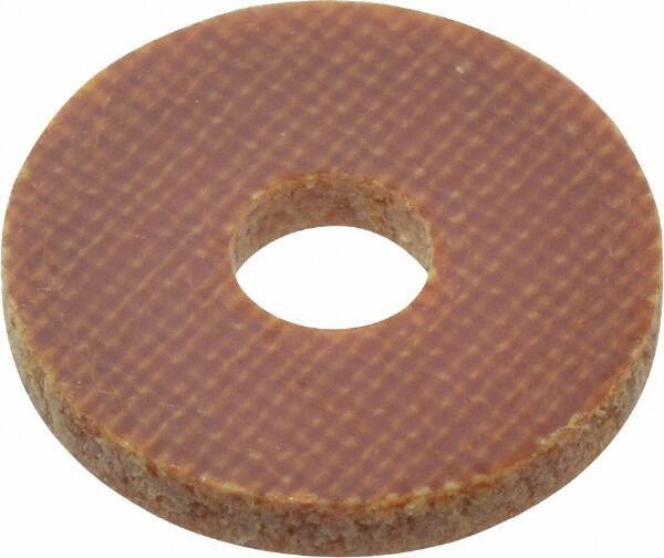 Made in USA - #6 Screw, Grade LE Phenolic Standard Flat Washer - 0.152" ID x 1/2" OD, 0.063" Thick, Plain Finish - Apex Tool & Supply