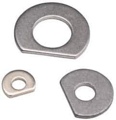 Made in USA - #8 Screw Size, 0.173" ID, 1008/1010 Steel Clipped Washer - 0.168 to 0.178" ID, 0.365 to 0.385" OD, 0.027 to 0.033" Thickness, Uncoated - Apex Tool & Supply