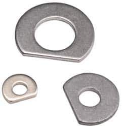Made in USA - #6 Screw Size, 0.156" ID, 1008/1010 Steel Clipped Washer - 0.151 to 0.161" ID, 0.365 to 0.385" OD, 0.055 to 0.065" Thickness, Uncoated - Apex Tool & Supply