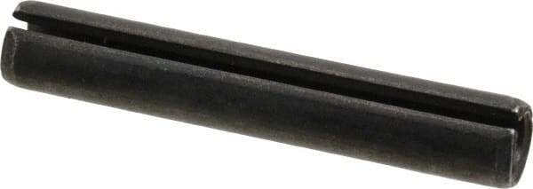 Made in USA - 1/2" Diam x 3" Long Slotted Spring Pin - Grade 1070-1090 Alloy Steel, Black Oxide Finish - Apex Tool & Supply