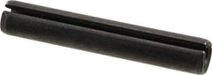 Made in USA - 1/2" Diam x 3" Long Slotted Spring Pin - Grade 1070-1090 Alloy Steel, Black Oxide Finish - Apex Tool & Supply