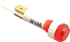 ACI - 220 V Red Lens Indicating Light - Round Lens, Blade Connector, 10mm Wide - Apex Tool & Supply