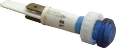 ACI - 12 V Blue Lens Indicating Light - Round Lens, Blade Connector, 52.6" OAL x 13.5" Wide - Apex Tool & Supply