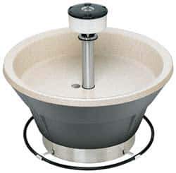 Bradley - Circular, Foot-Controlled, External Drain, 36" Diam, 5 Person Capacity, Bradstone, Wash Fountain - 2 GPM, 9" Bowl Depth, 29-1/4" High - Apex Tool & Supply