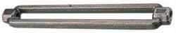 Made in USA - 15,200 Lb Load Limit, 1-1/8" Thread Diam, 6" Take Up, Steel Turnbuckle Body Turnbuckle - 9-1/2" Body Length, 1-3/4" Neck Length, 19" Closed Length - Apex Tool & Supply