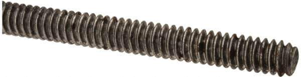 Value Collection - #10-24 UNC (Coarse), 3' Long, Low Carbon Steel Threaded Rod - Oil Finish Finish, Right Hand Thread - Apex Tool & Supply