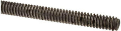 Value Collection - #10-24 UNC (Coarse), 3' Long, Low Carbon Steel Threaded Rod - Oil Finish Finish, Right Hand Thread - Apex Tool & Supply
