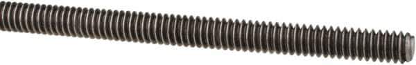 Made in USA - 1/4-20 UNC (Coarse), 3' Long, Low Carbon Steel Threaded Rod - Oil Finish Finish, Right Hand Thread - Apex Tool & Supply