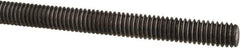 Made in USA - 5/16-18 UNC (Coarse), 3' Long, Low Carbon Steel Threaded Rod - Oil Finish Finish, Right Hand Thread - Apex Tool & Supply