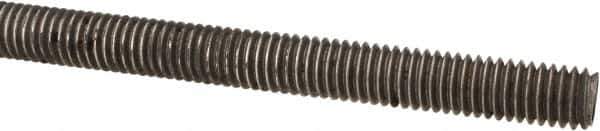 Made in USA - 3/8-16 UNC (Coarse), 3' Long, Low Carbon Steel Threaded Rod - Oil Finish Finish, Right Hand Thread - Apex Tool & Supply