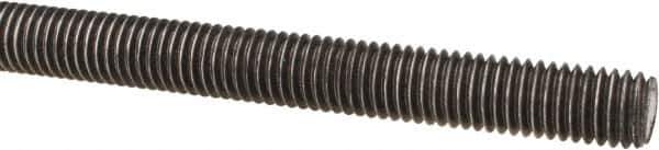 Made in USA - 1/2-13 UNC (Coarse), 3' Long, Low Carbon Steel Threaded Rod - Oil Finish Finish, Right Hand Thread - Apex Tool & Supply