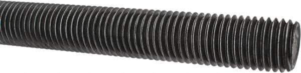Made in USA - 7/8-9 UNC (Coarse), 3' Long, Low Carbon Steel Threaded Rod - Oil Finish Finish, Right Hand Thread - Apex Tool & Supply