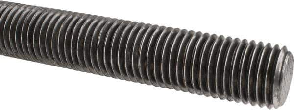 Made in USA - 1-8 UNC (Coarse), 3' Long, Low Carbon Steel Threaded Rod - Oil Finish Finish, Right Hand Thread - Apex Tool & Supply