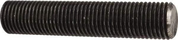 Made in USA - 1-1/2-6 UNC (Coarse), 3' Long, Low Carbon Steel Threaded Rod - Oil Finish Finish, Right Hand Thread - Apex Tool & Supply