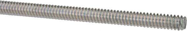 Value Collection - #10-24 UNC (Coarse), 3' Long, Low Carbon Steel Threaded Rod - Zinc-Plated Finish, Right Hand Thread - Apex Tool & Supply