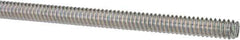 Value Collection - #10-24 UNC (Coarse), 3' Long, Low Carbon Steel Threaded Rod - Zinc-Plated Finish, Right Hand Thread - Apex Tool & Supply