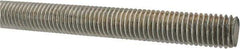 Made in USA - 5/8-11 UNC (Coarse), 3' Long, Low Carbon Steel Threaded Rod - Zinc-Plated Finish, Right Hand Thread - Apex Tool & Supply