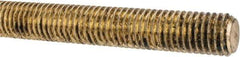 Made in USA - 5/8-11 UNC (Coarse), 3' Long, Brass Threaded Rod - Right Hand Thread - Apex Tool & Supply
