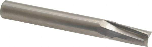 Onsrud - 3/8" Cutting Diam x 5/8" Length of Cut, 3 Flute, Upcut Spiral Router Bit - Uncoated, Right Hand Cut, Solid Carbide, 3" OAL x 3/8" Shank Diam, Three Edge, 10° Helix Angle - Apex Tool & Supply