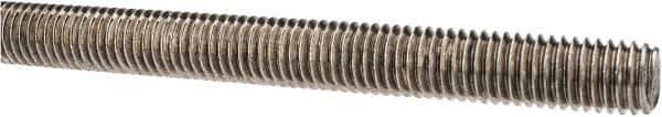Made in USA - 1/2-13 UNC (Coarse), 3' Long, Stainless Steel Threaded Rod - Right Hand Thread - Apex Tool & Supply