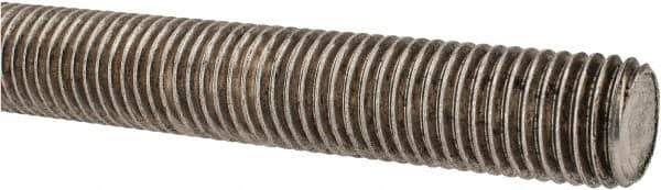 Made in USA - 7/8-9 UNC (Coarse), 3' Long, Stainless Steel Threaded Rod - Right Hand Thread - Apex Tool & Supply