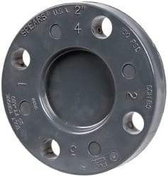 Value Collection - 2" Pipe, 5-15/16" OD, PVC Blind Pipe Flange - Schedule 80, Gray - Apex Tool & Supply
