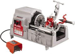 Ridgid - 1/8 to 2 Inch Pipe, 58 RPM Spindle Speed, 2 hp, Pipe Threading Machine - 5 Flute Cone Reamer, 115 Volts - Apex Tool & Supply