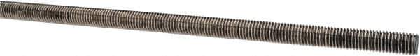 Made in USA - 1/4-28 UNF (Fine), 3' Long, Stainless Steel Threaded Rod - Right Hand Thread - Apex Tool & Supply