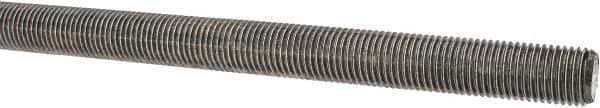 Made in USA - 7/16-20 UNF (Fine), 3' Long, Stainless Steel Threaded Rod - Right Hand Thread - Apex Tool & Supply