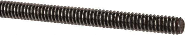 Value Collection - 1/4-20 UNC (Coarse), 3' Long, Alloy Steel Threaded Rod - Plain Finish, Right Hand Thread - Apex Tool & Supply