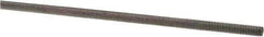 Value Collection - #10-32 UNF (Fine), 3' Long, Low Carbon Steel Threaded Rod - Zinc-Plated Finish, Right Hand Thread - Apex Tool & Supply