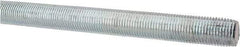 Made in USA - 1/2-20 UNF (Fine), 3' Long, Low Carbon Steel Threaded Rod - Zinc-Plated Finish, Right Hand Thread - Apex Tool & Supply