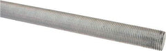 Made in USA - 5/8-18 UNF (Fine), 3' Long, Low Carbon Steel Threaded Rod - Zinc-Plated Finish, Right Hand Thread - Apex Tool & Supply