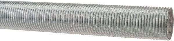 Made in USA - 3/4-16 UNF (Fine), 3' Long, Low Carbon Steel Threaded Rod - Zinc-Plated Finish, Right Hand Thread - Apex Tool & Supply