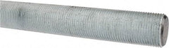 Made in USA - 1-14 UNF (Fine), 3' Long, Low Carbon Steel Threaded Rod - Zinc-Plated Finish, Right Hand Thread - Apex Tool & Supply