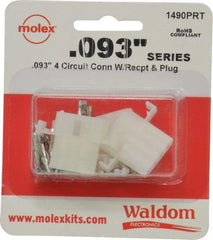 Molex - 4 Circuit, 4 AWG, 0.093 Inch Pin Diameter, Modular Receptacle Plug Connector Package - RoHS Compliant - Apex Tool & Supply