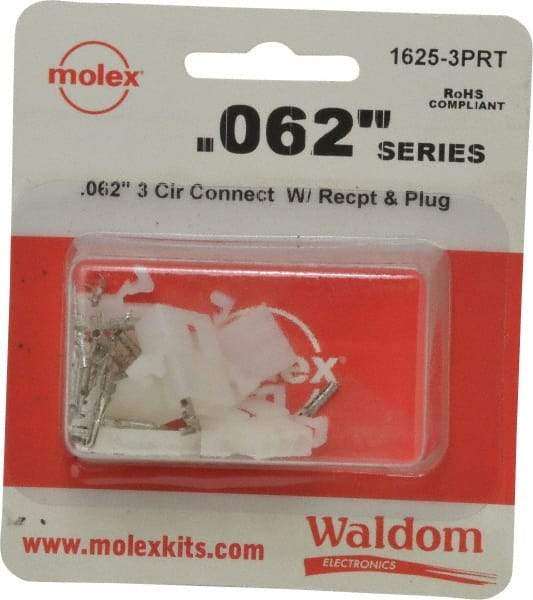 Molex - 3 Circuit, 3 AWG, 0.062 Inch Pin Diameter, Modular Receptacle Plug Connector Package - RoHS Compliant - Apex Tool & Supply