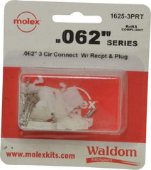 Molex - 3 Circuit, 3 AWG, 0.062 Inch Pin Diameter, Modular Receptacle Plug Connector Package - RoHS Compliant - Apex Tool & Supply