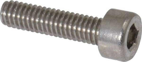 Value Collection - M2.5x0.45 Metric Coarse Hex Socket Drive, Socket Cap Screw - Grade 18-8 & Austenitic A2 Stainless Steel, Uncoated, Fully Threaded, 10mm Length Under Head - Apex Tool & Supply