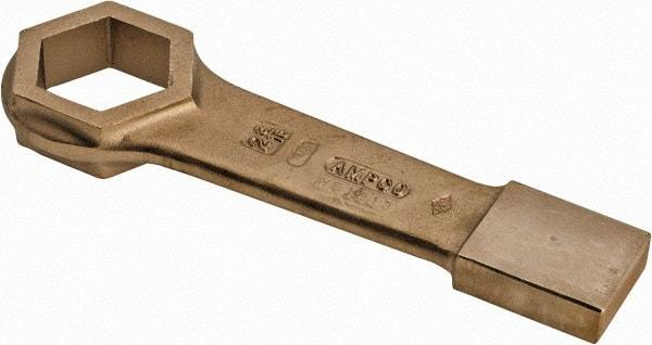 Ampco - 2-3/16" 6 Point Striking Box Wrench - Single End, 11-1/2" OAL, Aluminum Bronze - Apex Tool & Supply