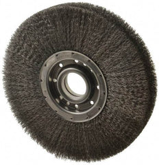 Osborn - 12" OD, 2" Arbor Hole, Crimped Steel Wheel Brush - 2" Face Width, 3-1/4" Trim Length, 0.0118" Filament Diam, 3,600 RPM - Apex Tool & Supply