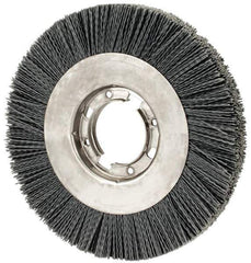 Osborn - 8" OD, 2" Arbor Hole, Crimped Nylon Wheel Brush - 7/8" Face Width, 1-1/2" Trim Length, 4,500 RPM - Apex Tool & Supply